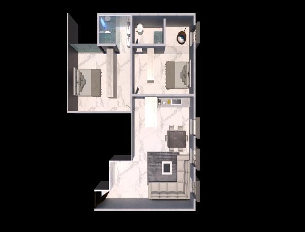 condominio de 2 recamaras 2 baños TIPO D